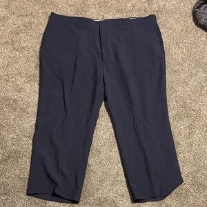 Haggar Cream and Navy Trousers